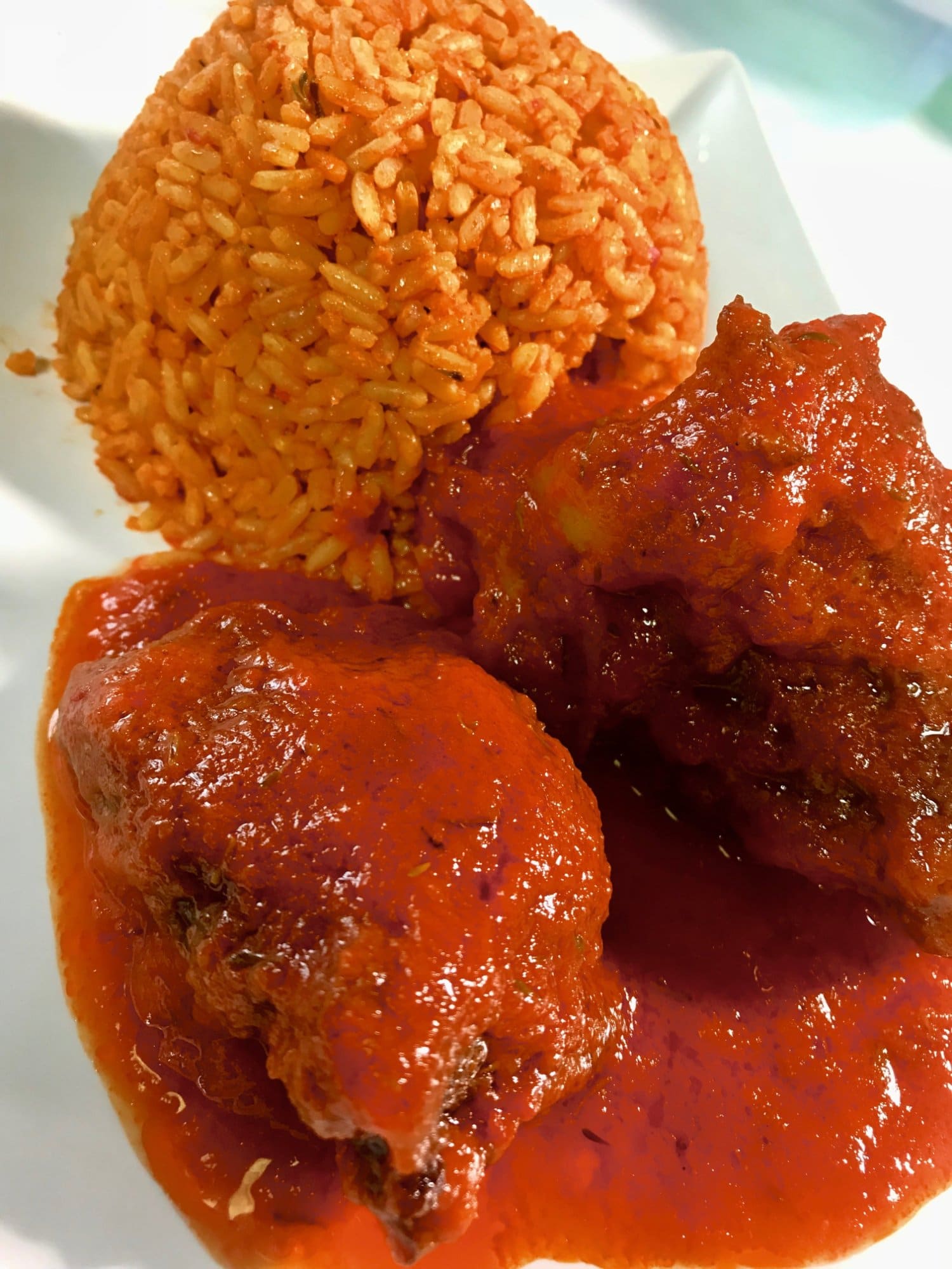 Nigerian Style Jollof Rice and Stew Tasty Chicken