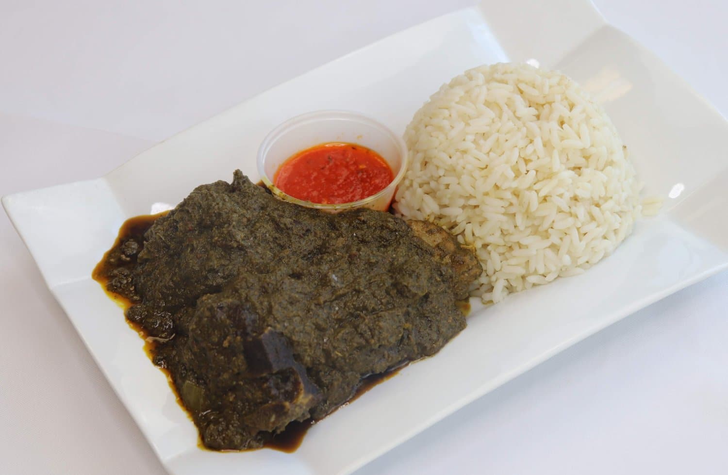 Cassava Leaf Stew with Rice