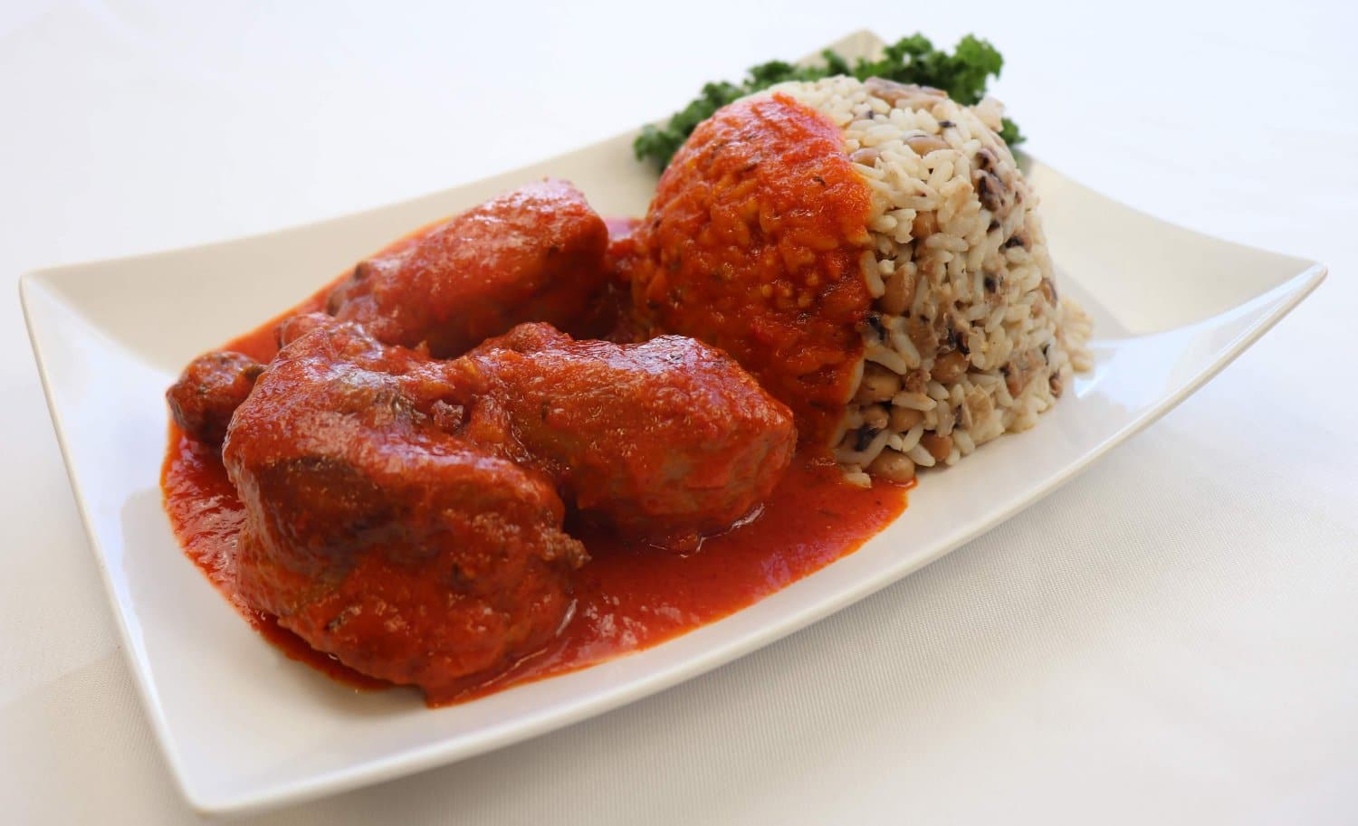 Rice and Beans with Tasty Nigerian Style Stew